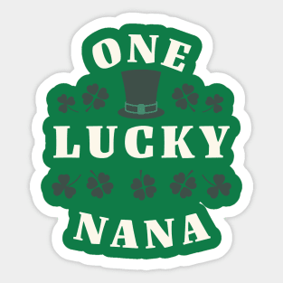 One Lucky Nana St Patricks Day Sticker